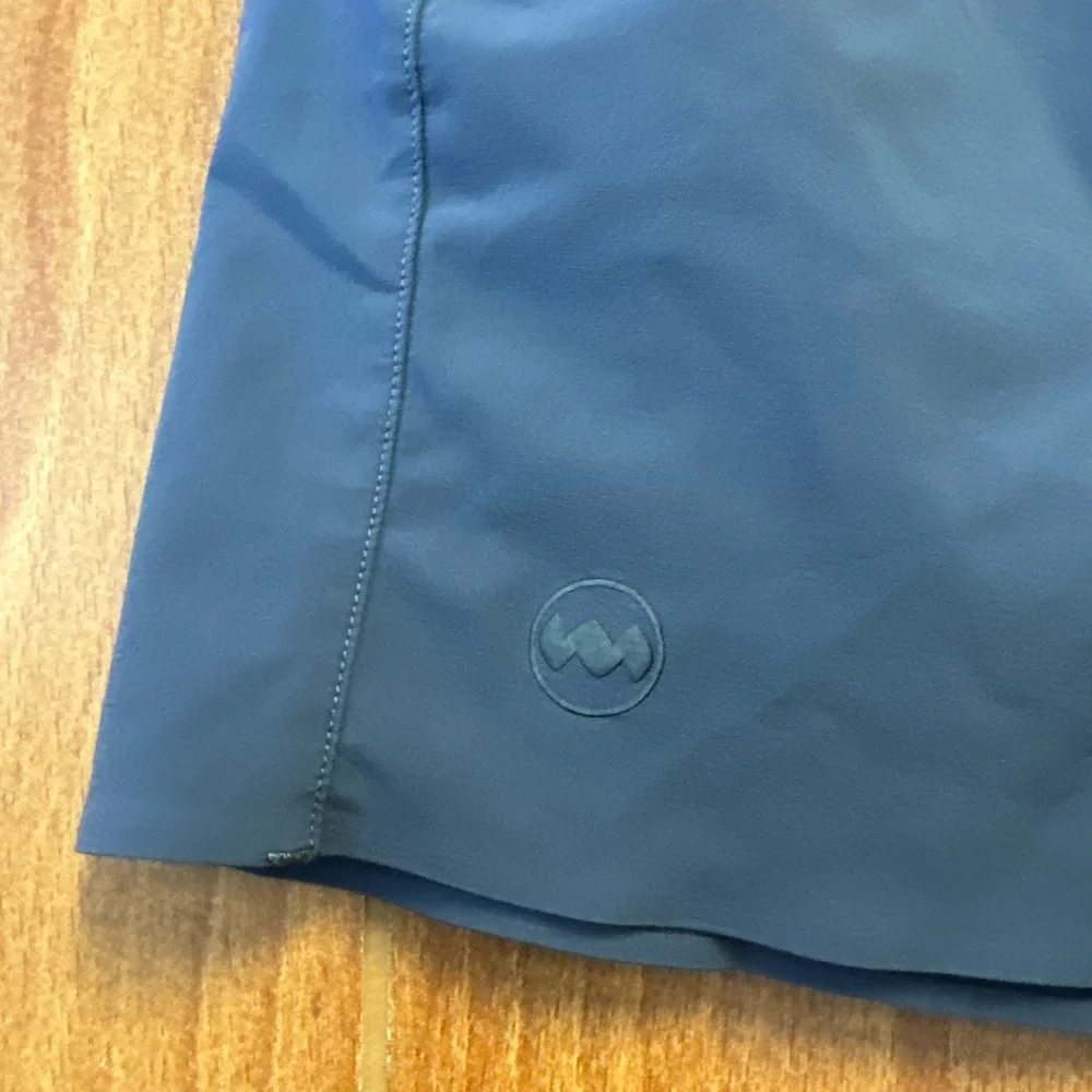 Janji Blue Athletic Shorts Drawstring Elastic Waist M Medium w/ Zipper Pockets - Picture 2 of 7